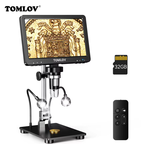 DM9 Pro HDMI Digital Microscope 7'' IPS Screen Microscopes 1200X Entire Coin Vie - Picture 7 of 12