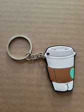 Butts On Things Keychain Flexible. Coffee Cup 