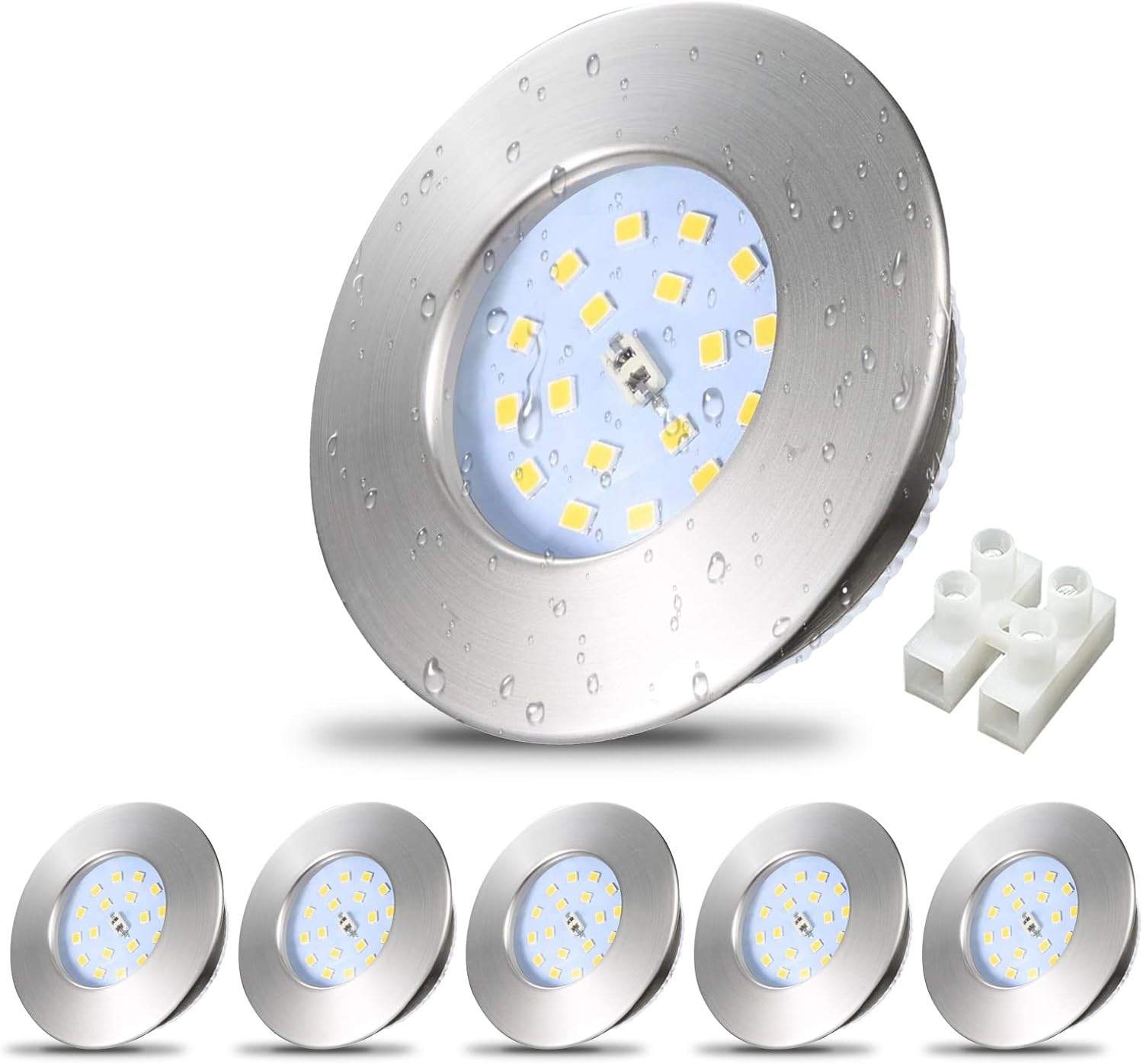 Quality 6X 5W Recessed Ceiling Lights IP44 Waterproof Bathroom Downlights 240V U