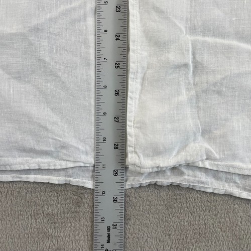 Hartford Alternative Classics Shirt Men Large White 100% Linen Loop Collar NWOT - Picture 6 of 8