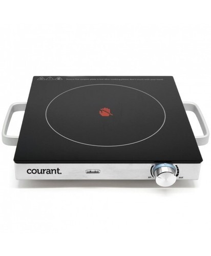 COURANT Ceramic Glass Electric Burner Cooktop - 1500W, Stainless St OB - Picture 3 of 6