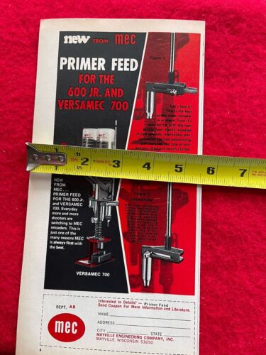 Vintage 1972 Print Ad MEC Primer Feed 600 Jr. & Versamec 700 Reloaders - Picture 7 of 7