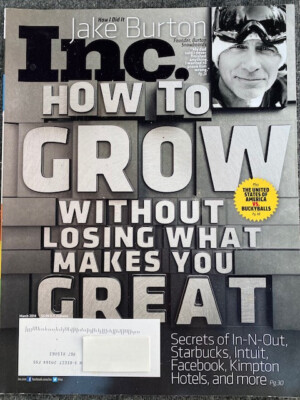 INC Magazine March 2014 HOW TO GROW / JAKE BURTON / US VS BUCKYBALLS