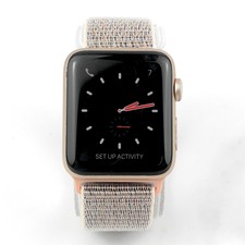 apple watch series 3 42mm gold aluminum case with pink sand sport loop