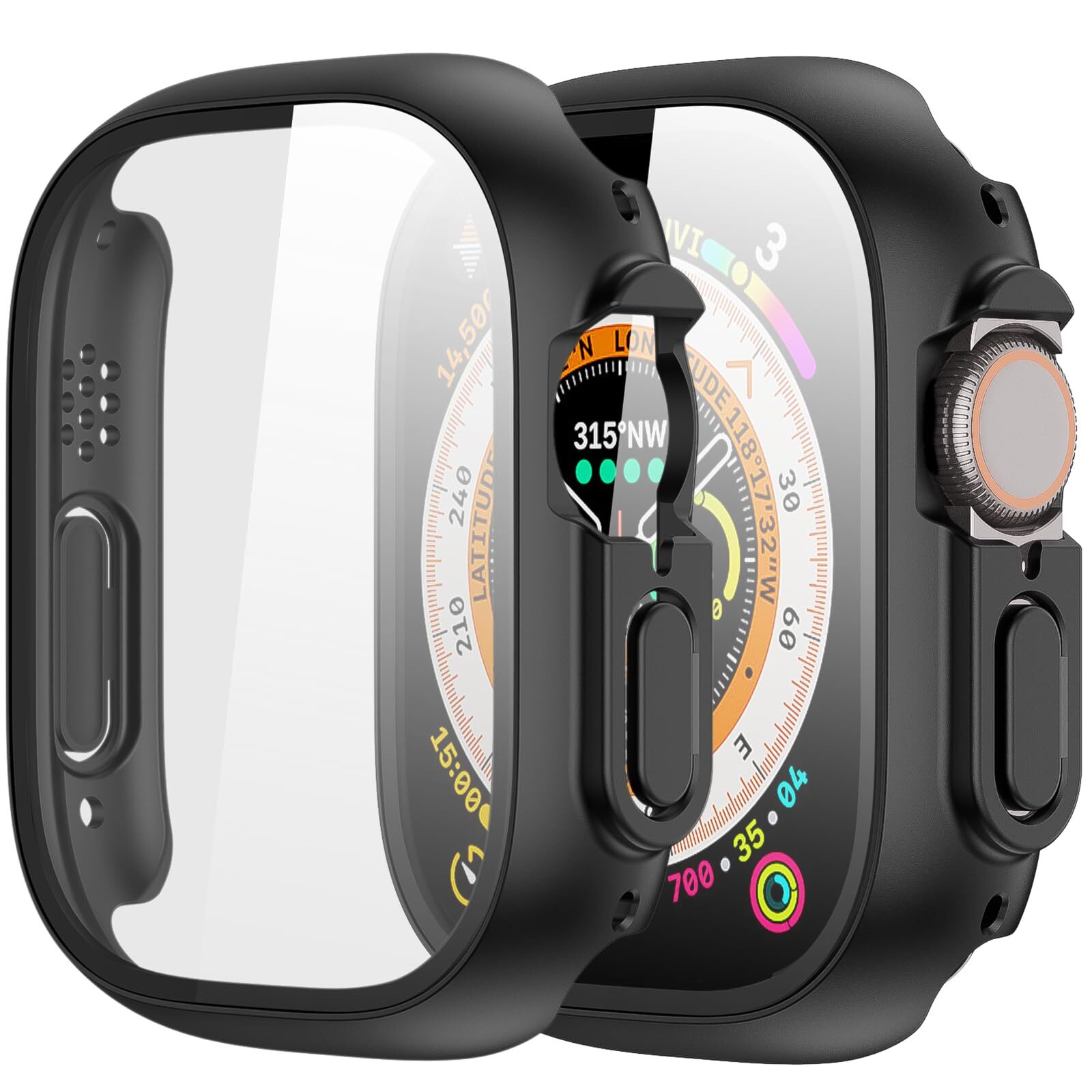 Hard Case Compatible for Apple Watch Ultra 2/1 49mm [Full Protection], Built-in