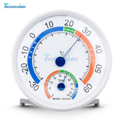 TH101E Analog Thermometer Hygrometer Indoor Temperature Humidity Monitor Gauge