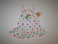 Carter's Playwear Girls Dress Diaper Cover White/Polka Dot Bird Size 6M NWT