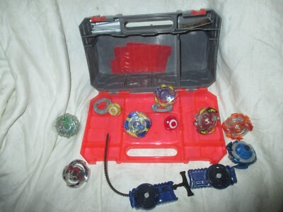Beyblade Lot Beyblades Launchers Ripcords Metal Shogun Steel Case Tops and More
