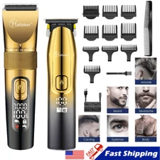 Hatteker Professional Electric Hair Clippers for Men Cordless Beard Trimmer Set