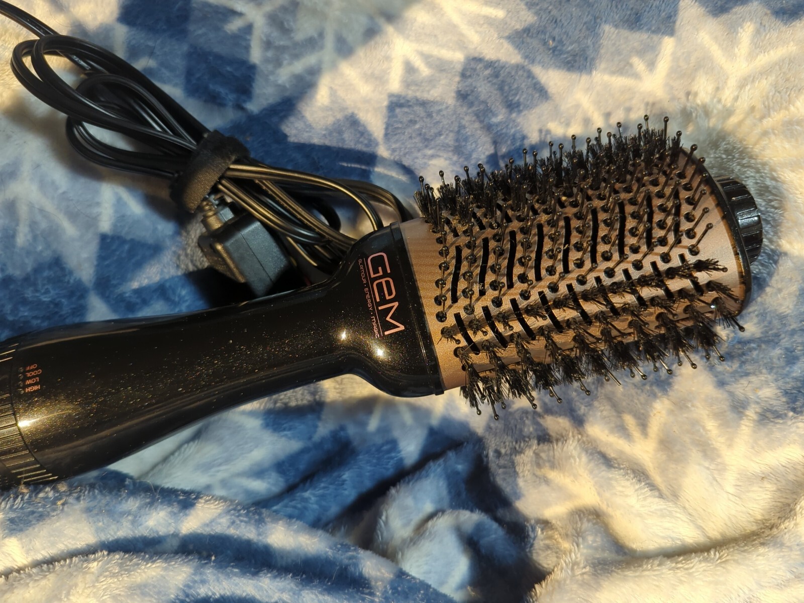 GEM Hot Air Brush Black/Rose Gold, USED With Box, FREE SHIPPING eBay