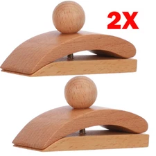 2Pack Rug Clamps Wooden Quilt Hangers For Walls Display Tapestry Clips NEW