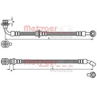 2X Metzger BremsschlÄUche Vorne Links Rechts Passend FÜR Links+Rechts