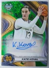 Kate Koval 2024-25 Bowman University Best Green Mini Diamond Refractor Auto /99