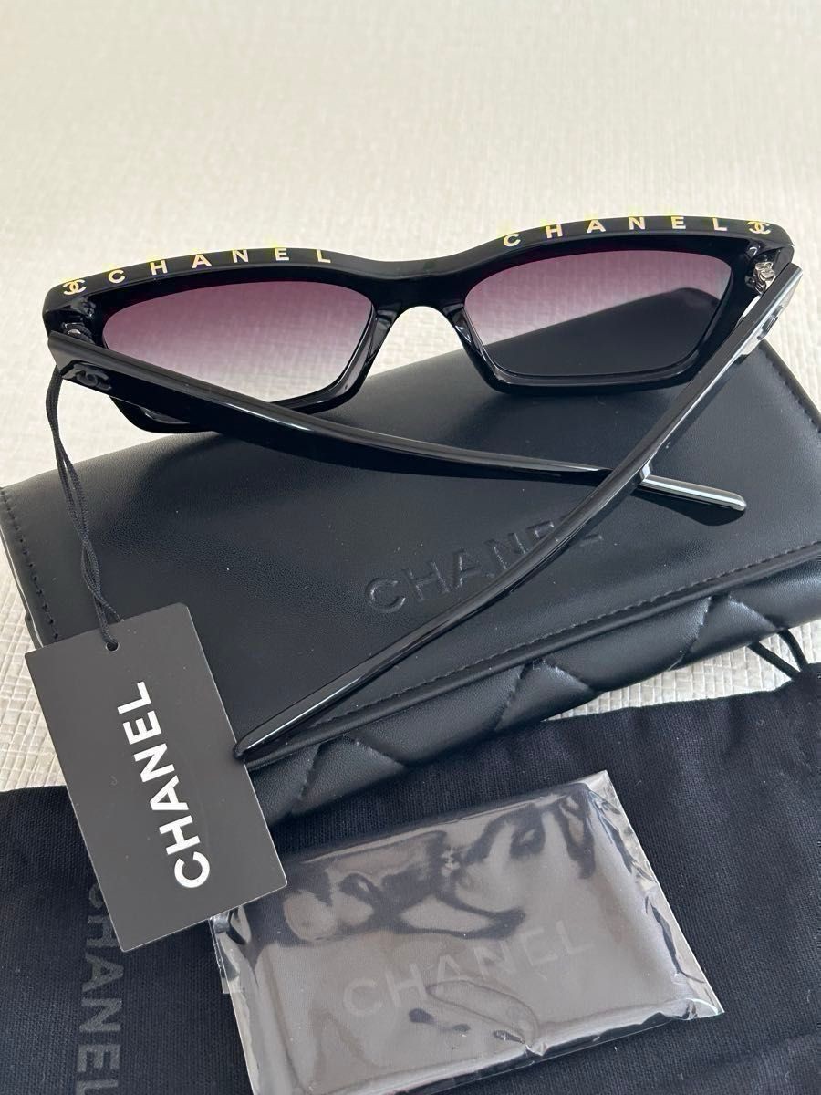 Chanel Square Sunglasses with Coco Mark 5417A Classic Black Frame