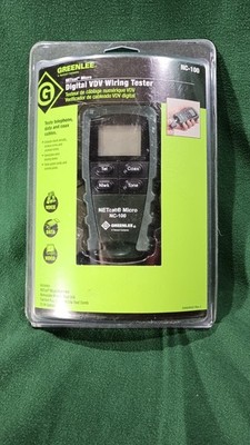 GREENLEE NETcat  Micro Digital Voice Data and Video Wiring Tester NC-100