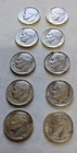 Lot of 10 - U.S. 90% Silver Roosevelt Dimes 1950-1959 Various Mints $1 Face #24