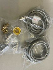 SINGLE TO DUAL GAS BAYONET DOUBLE ADAPTER CARAVANS MOTORHOMES 2X HOSE 3M SAE