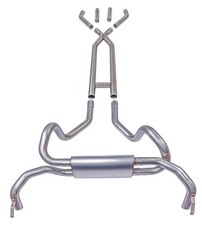 JEGS 30585  Header-Back Dual 2-1/2 in. Exhaust Kit 409 Stainless Steel