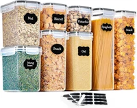 Vorratsdosen 8 Set, Aufbewahrungsbox KüChe Luftdicht BehäLter Aus Plastik Mit De