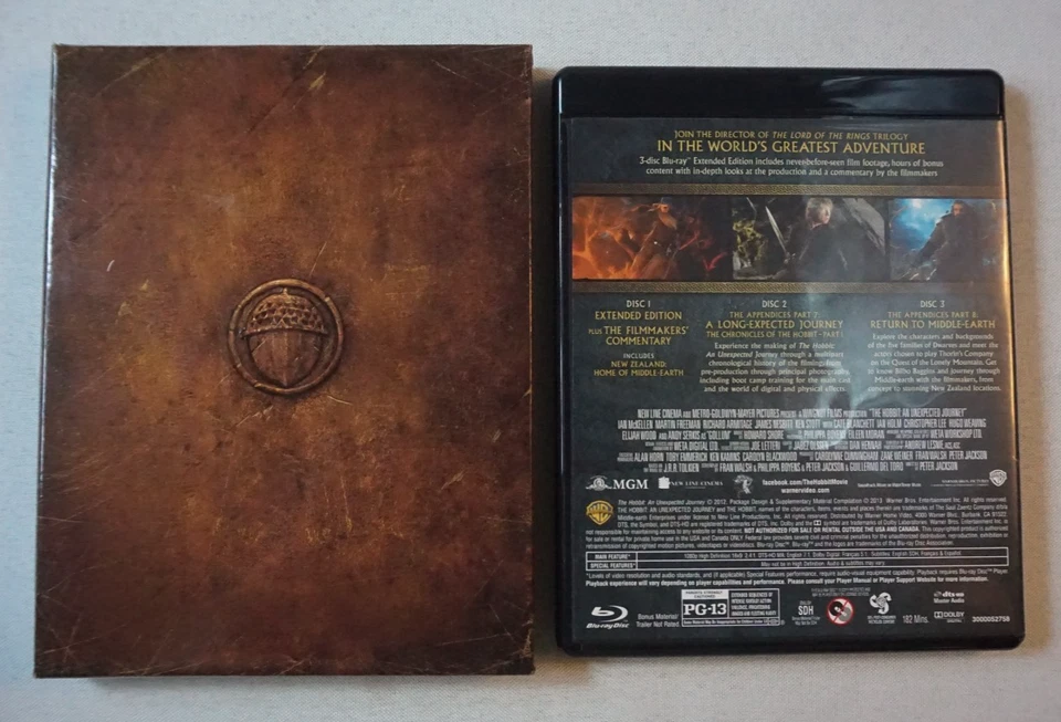 The Hobbit: An Unexpected Journey (Extended Edition) (Blu-ray) - EUC - Image 2 of 4