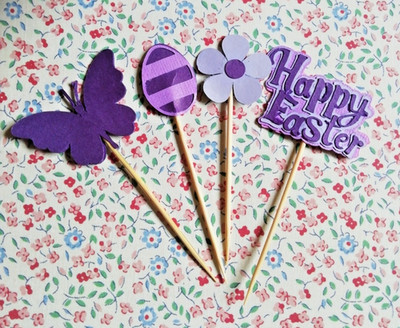 8 Topper für Ihre Oster Cupcakes 2 von jedem Design