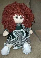 Vintage Handmade Rag Doll 18" Tall 