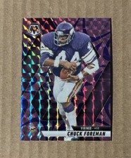 2025 Panini Mosaic Chuck Foreman Reactive Purple Prizm #161 Minnesota Vikings 