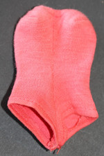 VINTAGE CORAL KNIT SWIMSUIT TO 1961 BARBIE DOLL ACCESSORIES 923--EXC 6-29-4