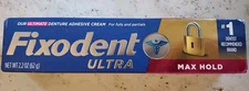 Fixodent Ultra Max Hold Denture Adhesive Cream for Full & Partials 2.2oz