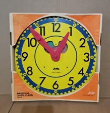 Vintage Original Judy Clock Time Teachers Aid J209040 Incl Box Stand Book AS IS