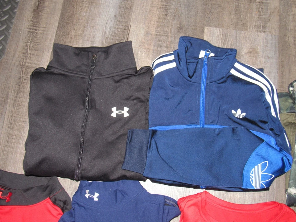 Lote 41 Piezas UNDER ARMOUR ADIDAS NIKE Niño Mediano 10 12 Camisas Pantalones Cortos Pantalones Jckts Foto 4 de 4