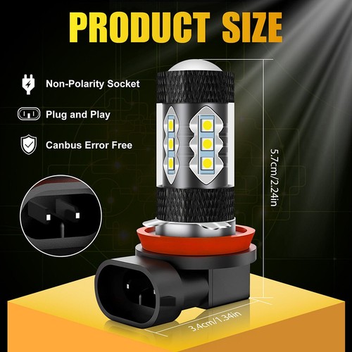 High Quality LED Fog Light Daytime Running Light Golden Yellow PMMA Lens - Picture 5 of 8