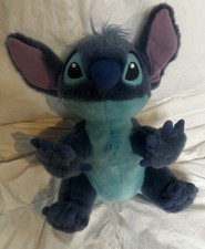 Disney Store Lilo Stitch Soft Plush Stitch Stuffed Doll w Beans in Bottom 14"