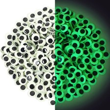 UPINS 300Pcs Glow in Dark Googly Eyes Self Adhesive for Halloween Crafts