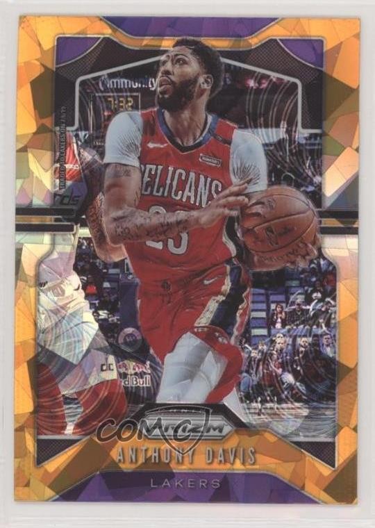 2019-20 Panini Prizm Orange Ice Prizm Anthony Davis #222