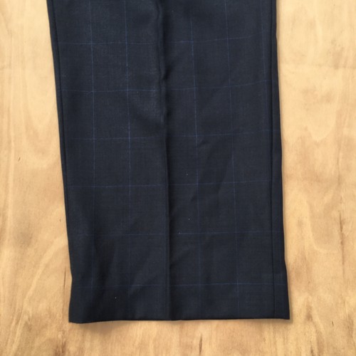 M&S Collezione Angelico Mens Navy Blue Check Trousers W40 L31 Italian Fabric - Picture 8 of 14