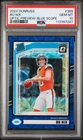 Graded 2024 Panini Donruss Bo Nix #369 Optic Prev Blue Scope Rookie Card PSA 10