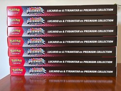 Pokemon TCG Prismatic Evolutions Lucario Ex & Tyranitar Ex Premium Collection Box