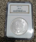 1885-O Morgan Silver Dollar $1 NGC MS63 SOAPBOX Holder NEW ORLEANS MINT