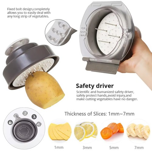 Adjustable Vegetable Shredder Manual Vegetable Slicer Vegetable Cutter Potato - Picture 12 of 12