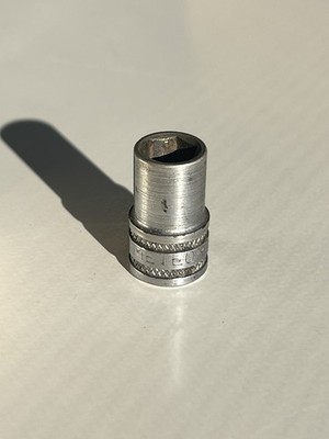 Meteor S5 9/32'' 6 Point Shallow Chrome Socket 1/4'' Drive Vintage