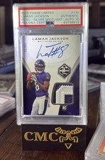 2018 Panini Limited - Rpa Lamar Jackson Spotlight Silver 75 Psa Auto 10