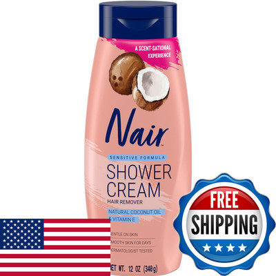 Nair Sensitive Formula Shower Cream Quick And Easy Hair Removal Cream Coconut