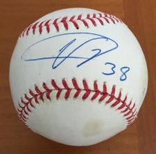 UBALDO JIMENEZ & CARLOS GONZALEZ Signed OML Baseball JSA G18246