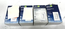 4pk Leviton Decora 600W Single-Pole/3-Way Rocker Slide Dimmer,White