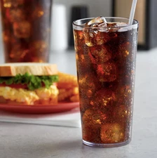 32 Ounce Tumbler Cups Heavy-Duty Plastic Tumblers, Clear (Set Of 12)