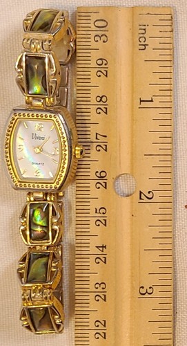 Gold Emerald Vivani Women's Watch Vintage MCM Needs Battery - Picture 6 of 6