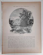 Northampton Meadows MA, & Table Rock Sugarloaf - 1874 Ant Vic. Printed Engraving