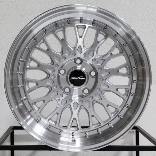17x8.5 Silver Machined Wheels ARC AR1 5x114.3 35 (Set of 4) 73.1 - Picture 3 of 7