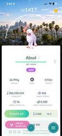 Absol Los Angeles Background + 3moves -  ( SHINY)